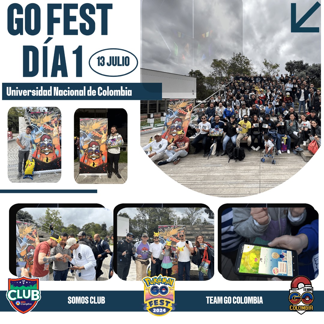 teamgocolombia's tweet photo. Pokémon Go Fest TGC 2024 ¡Una experiencia increíble!

Gracias a todos los Entrenadores que asistieron a la Universidad Nacional en los 2 días, fue maravilloso ver Entrenadores antiguos y nuevos, todos en un solo lugar compartiendo y divirtiéndose en una jornada de capturas e https://t.co/X4WHba1wSU