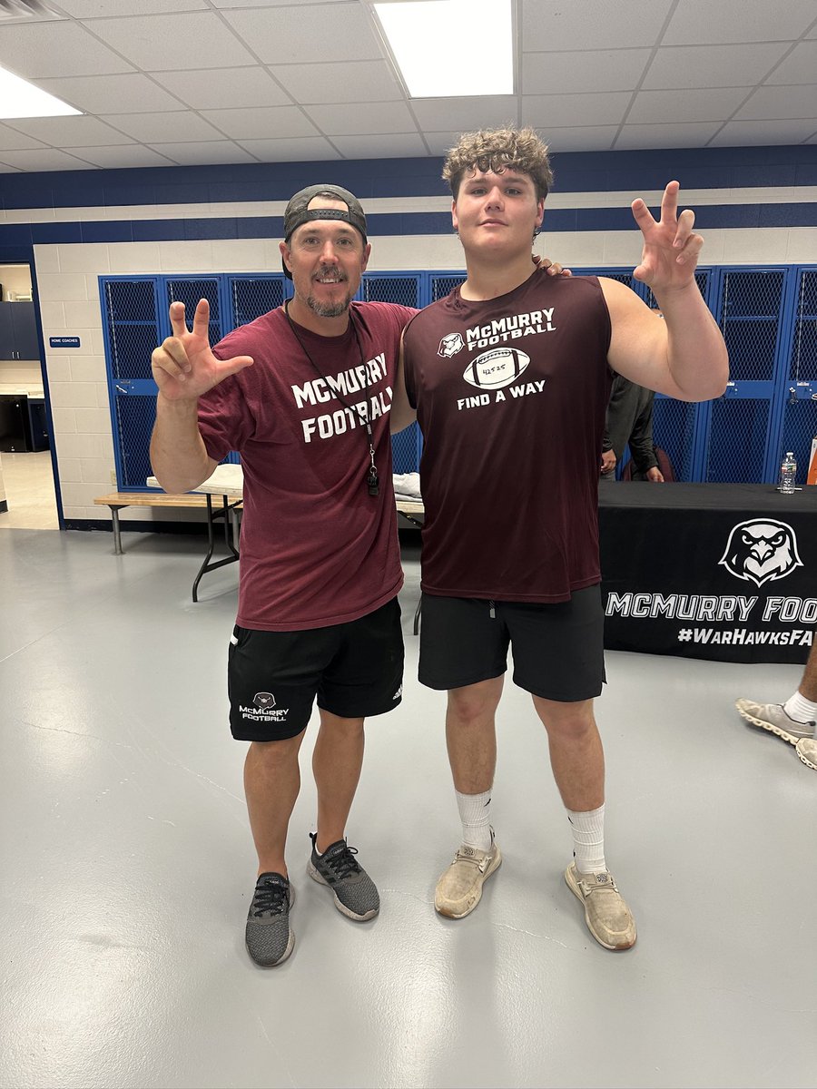 BraydenR60's tweet photo. #AGTG After a great camp and conversation with @CoachMNewby I’m blessed to have received an offer from Mcmurry University!!
@CoachNealMcM @N_Lamar_Ftball @joshjohnson_44 https://t.co/CC8XS2ch3T