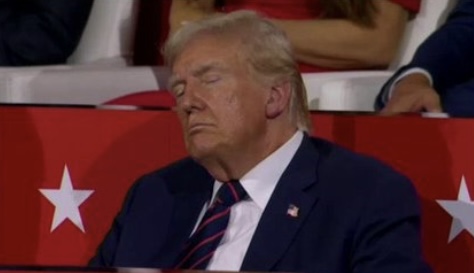 90For90's tweet photo. The wanna-be fascist “Great Republican Hope” can’t stay awake at his own nominating convention, and the media finds the event so boring and uninspiring that their main topic of discussion is the Democratic incumbent President, Joe Biden @JoeBiden.

That’s bad for Biden because… https://t.co/m5iX9kaS0i