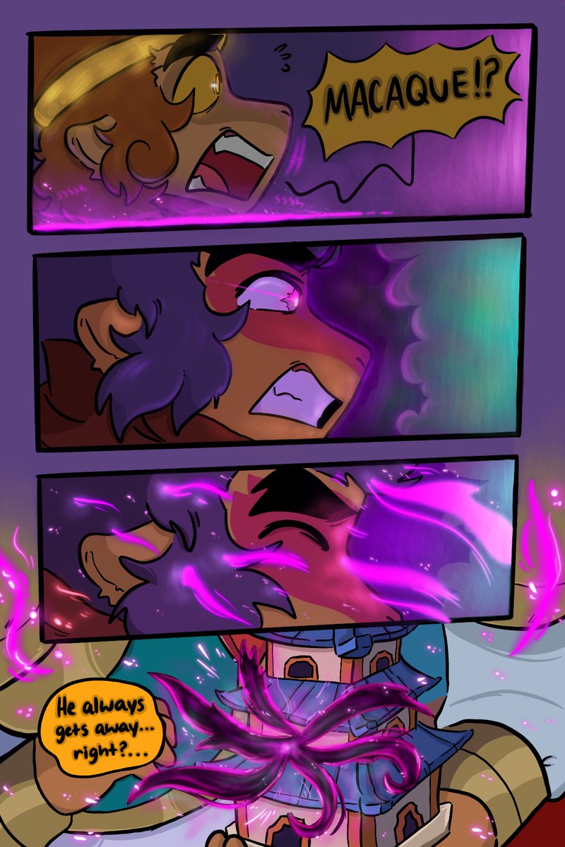 Mochilovermtsur's tweet photo. Slight spoilers for S5? 

“Missing out” - LMK S5 comic 💜
1-4 // ? 

#LMKfanart #lmkMacaque https://t.co/2paVjBRaPT