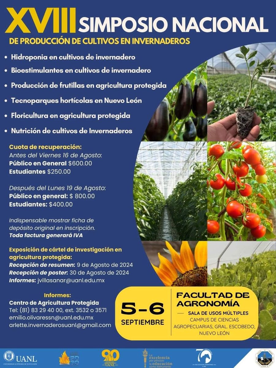 emolivares's tweet photo. Simposio de Invernaderos 2024, #Agronomía, #UANL https://t.co/RgT4ywaB21