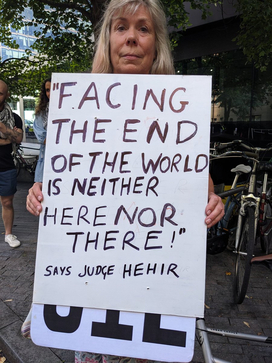 Just one of the outstandingly ignorant things Judge Hehir said to the defendants during the trial.
He refused to listen their reasons for their actions, he ignored climate scientists, and he gave harsh sentences.
I will speak on this in the Lords next Weds.
