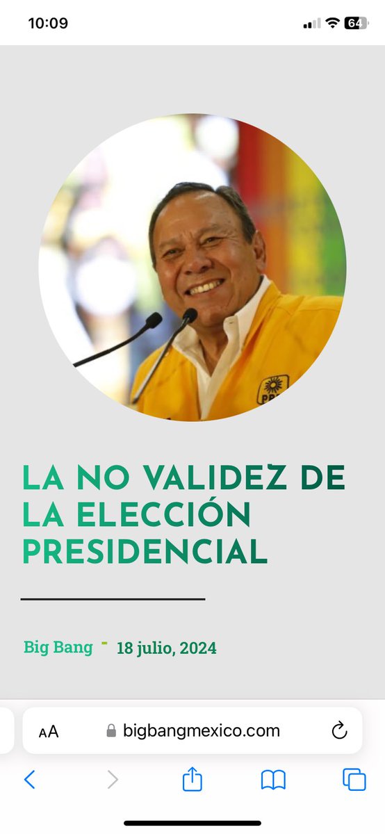 A la Sala Superior del Tribunal Electoral del Poder Judicial de la Federación (TEPJF) le corresponde llevar a cabo el cómputo final de la elección, la declaración de validez

bigbangmexico.com/la-no-validez-…
