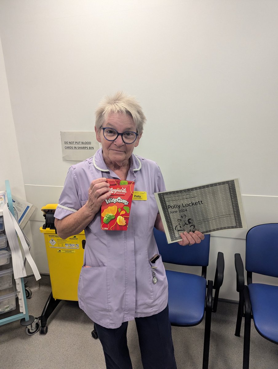 Well done to Polly our employee of the month for June for AEC #teamaec #aec #acutemed