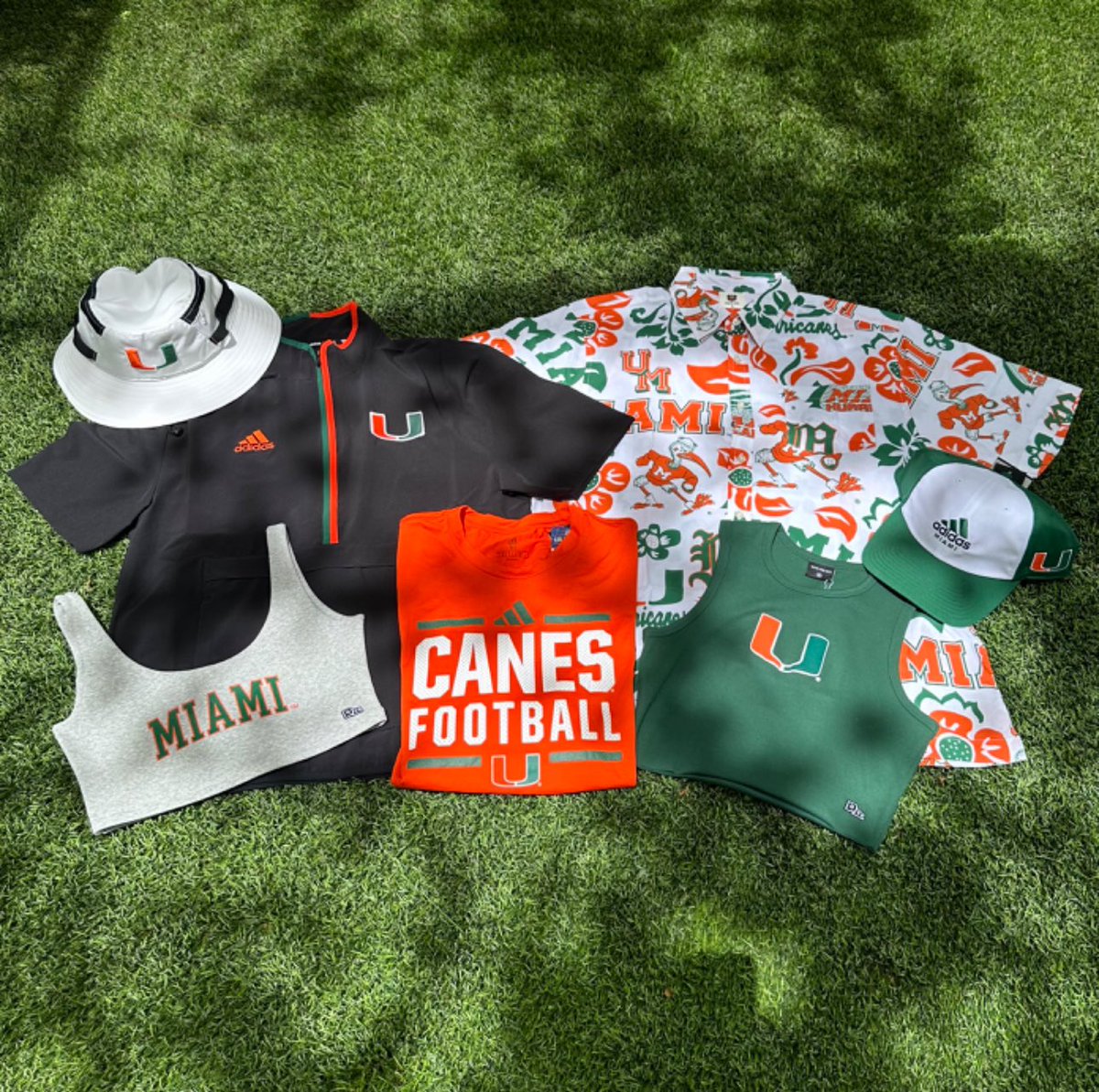 MatthewMcCoyFB's tweet photo. Check out the latest gear at @MiamiHTS 🔥 Whether you're repping The U from home or getting ready for game day, they've got you covered. Shop now on https://t.co/02ZNe7Aspy or call to order at 305-284-3244 🙌 https://t.co/a33yeGM8nS