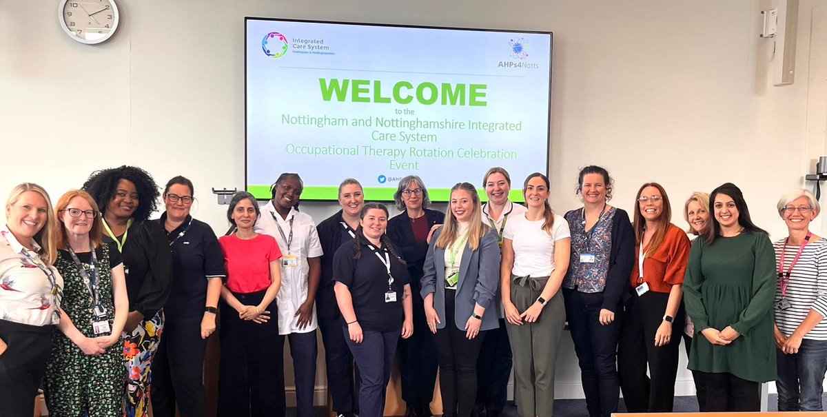 AHPs4Notts (@ahps4notts) on Twitter photo 📣A HUGE thank you to all of those that came to celebrate our amazing early careers OTs at the launch of the <a href="/Notts_ICS/">Nottingham+Nottinghamshire Integrated Care System</a> #OccupationalTherapy Rotation event this week. Apologies to the few who managed to sneak away before this picture was taken 📸 📣A HUGE thank you to all of those that came to celebrate our amazing early careers OTs at the launch of the <a href="/Notts_ICS/">Nottingham+Nottinghamshire Integrated Care System</a> #OccupationalTherapy Rotation event this week. Apologies to the few who managed to sneak away before this picture was taken 📸