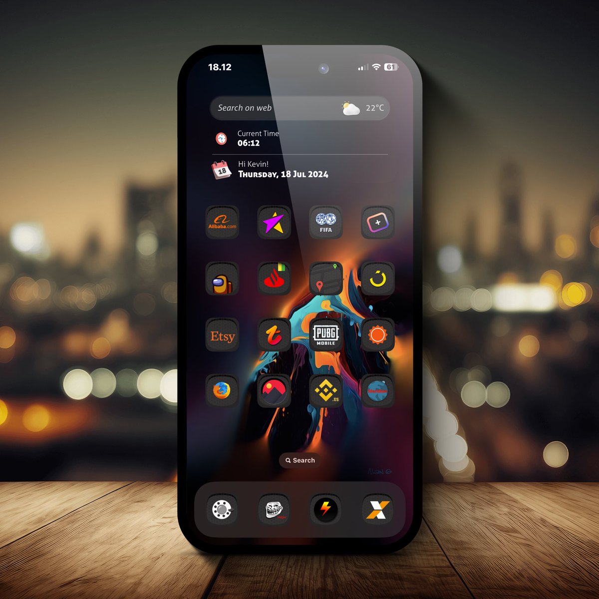 thgr34td4n3's tweet photo. Afternoon setup ☕️
#iOS18Beta3
#nojailbreak
#widgy
#MockupⓂ️
• wallpaper @Alan140503
• icons @moondr1 #darkdevil
• widgy @Kmokhtar79 #fluffy
• template @SeanKly Ⓜ️ https://t.co/Wl5vlA7OMF