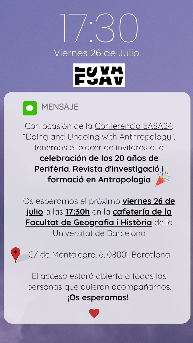 UAB_Periferia's tweet photo. 🎂Celebrarem els 20 anys de Perifèria, divendres que ve!!🎈

🥳Celebraremos los 20 años de Perifèria, ¡¡el viernes que viene!!🍾

🎇We will celebrate 20 years of Perifèria, next Friday!!🎉 https://t.co/NI1ZrafyZp