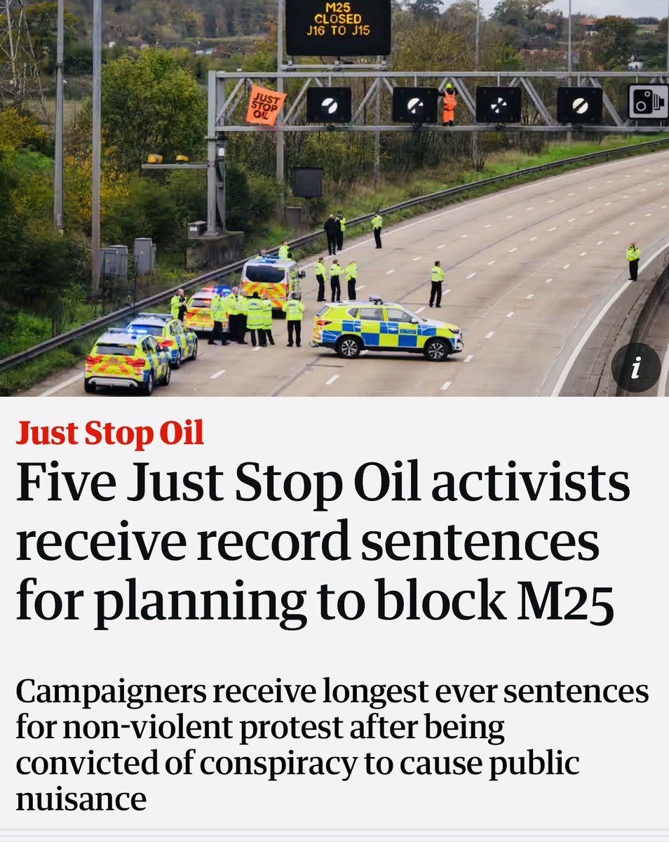 Justice?

5 Just Stop Oil activists receive 4 and 5 year sentences for planning to block a motorway!

But Politicians “get away” with causing untold extra deaths in Covid times 

Post Office Scandal. 900 Subpostmasters wrongly convicted.

And Just 2% of rapes end in conviction