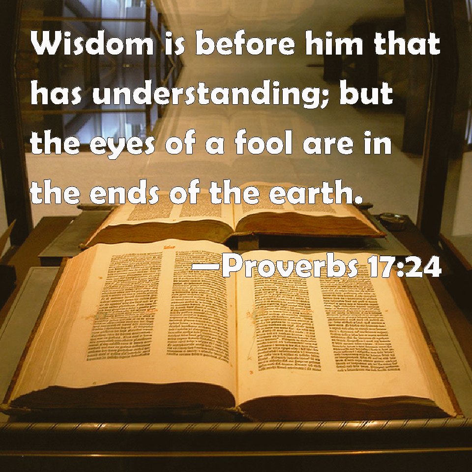 4showuright's tweet photo. Proverbs 17 
The Eyes of a Fool 

📖 24 [Skillful and #godly] #Wisdom is in the presence of a person of #understanding [and he recognizes it], but the 👁👁 of a [#thickheaded] #fool are 🌍n the ends 🌏f the #earth. Proverbs 17:24-28 AMP

📖 Ecclesiastes 2:14 https://t.co/cmKUQ60VMj