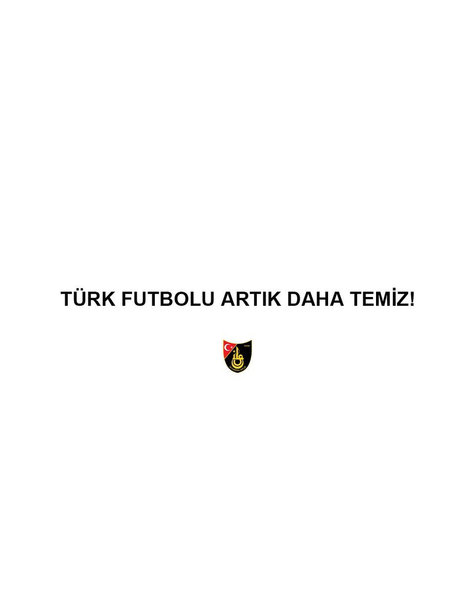 istanbulspor's tweet photo. TÜRK FUTBOLU ARTIK DAHA TEMİZ! https://t.co/wC0ygJjaS1