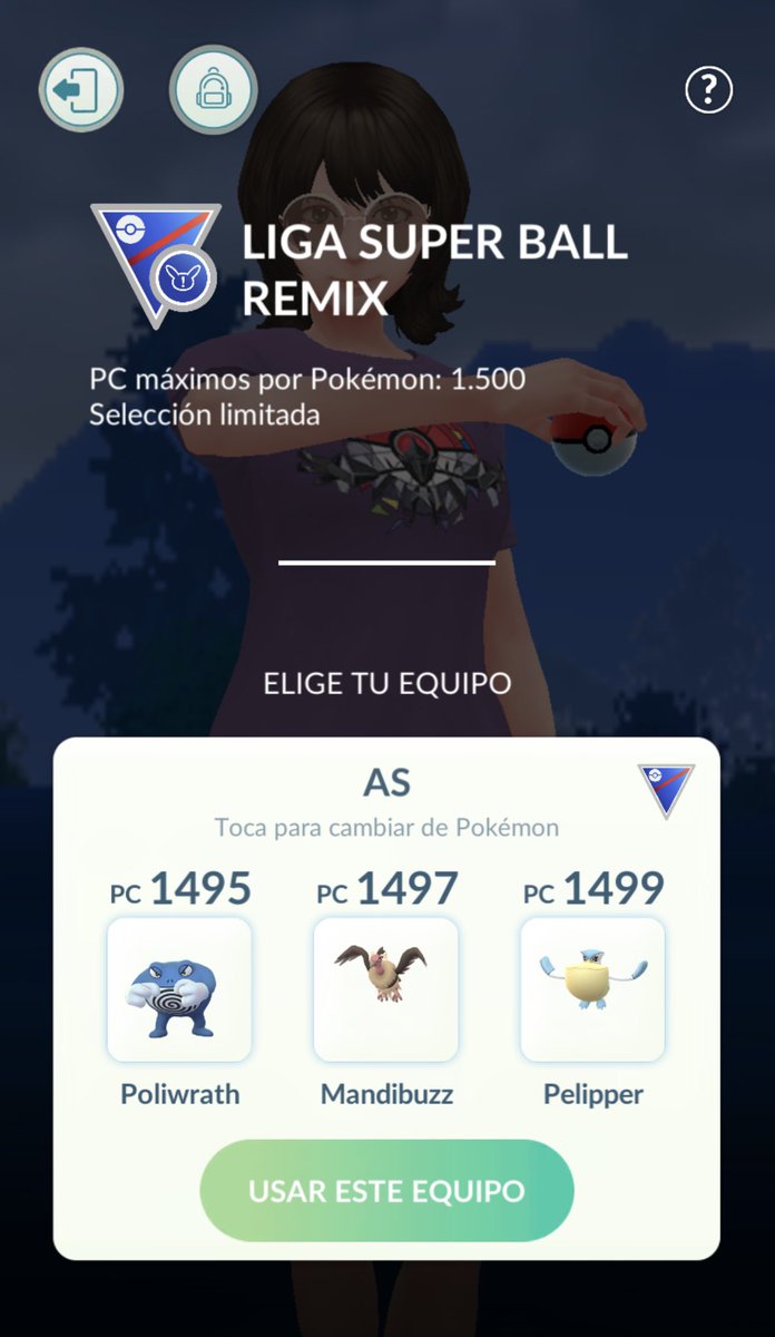✅ Leyenda S19 (creo), en Liga Súper Remix, con Pelipper que es uno de mis Pokémon favoritos y por supuesto Poliwrath con puño incremento, si es oscuro mejor, pero no lo tengo 🫢🫣
Suerte a todos y recuerden que subo cuentas a leyenda, si les interesa contáctenme.