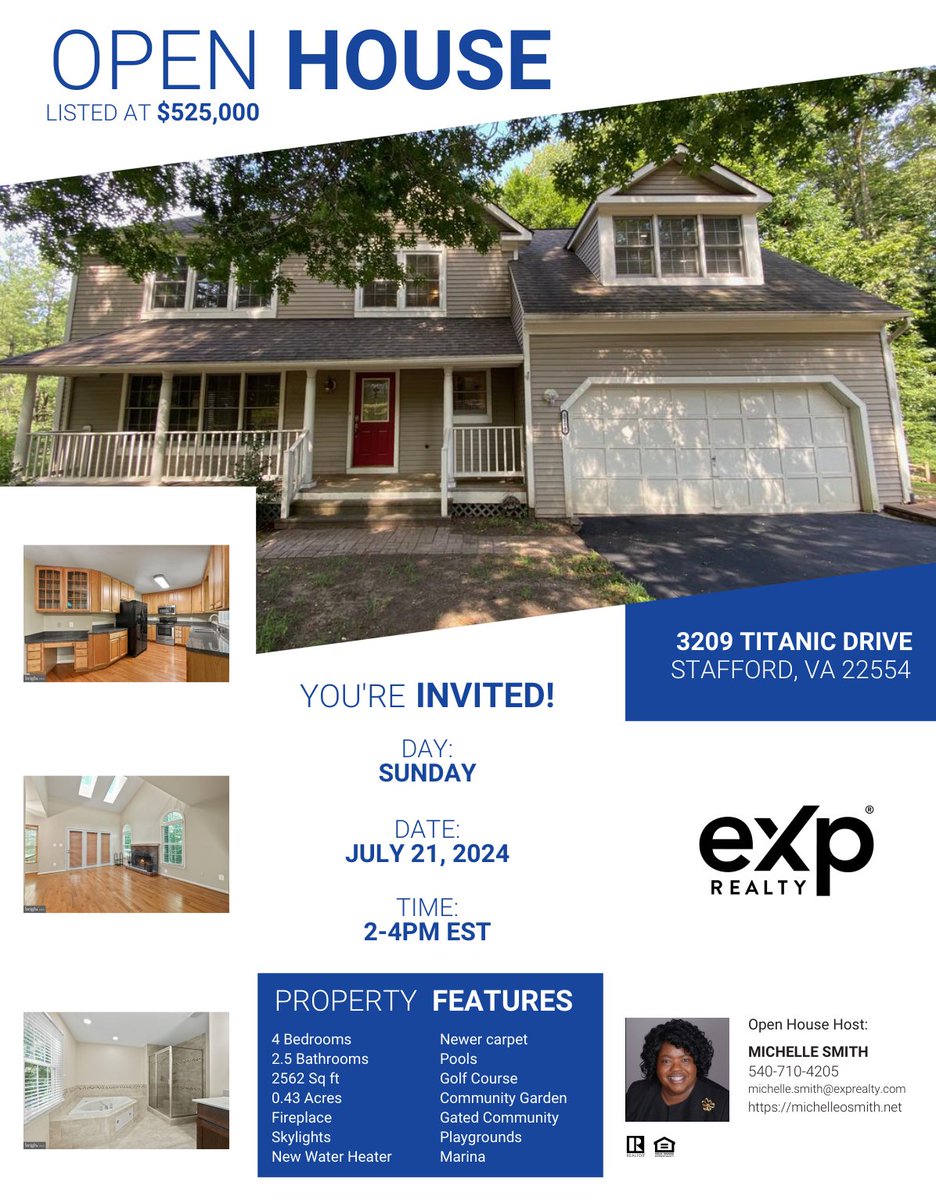 MOSmithRealtor's tweet image. You are invited! Meet me there this Sunday at 2 PM in Stafford Virginia!