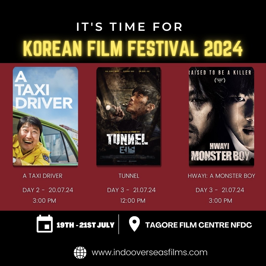 IOF_India's tweet photo. Hello Chennai makkale!
Korean film festival ku Ready ah??
Watch this top rated korean movies screening on Tagore Film Centre,Adyar. Hosted by korean consulate chennai and Chennai International Festival and ICAF. Entry is free! So jus witness this great movies in big screen
@thekwaveindia @koreanconsulate
@chennaifilmfestivel 
#KoreanFilms #TaxiDriver #Tunnel #HwayiMonsterBoy #KoreanChennai #ChennaiFilmFestival #ChennaiEvents