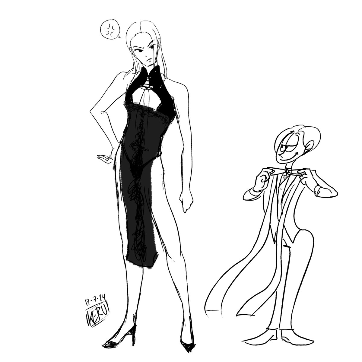 KERUdibuja's tweet photo. 🦊👗🐮
.
.
.
.
Gracias a @Megaloving por la ref del vestido.🤭
#AceAzu #AzuAce #mydoodles https://t.co/2apS16wNq4