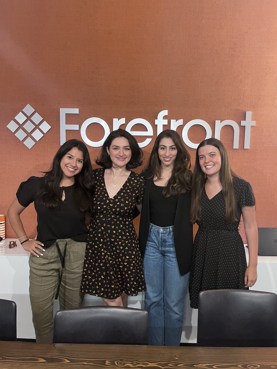 ForefrontComms's tweet photo. We are thrilled to announce a round of promotions: @LindseyMPatterson and @vrsansev are now Account Managers, while @AlexBenavides71 and Jane Hilger are our newest Senior Account Executives. Congratulations to all! #TeamForefront https://t.co/6GnwrXZl7N