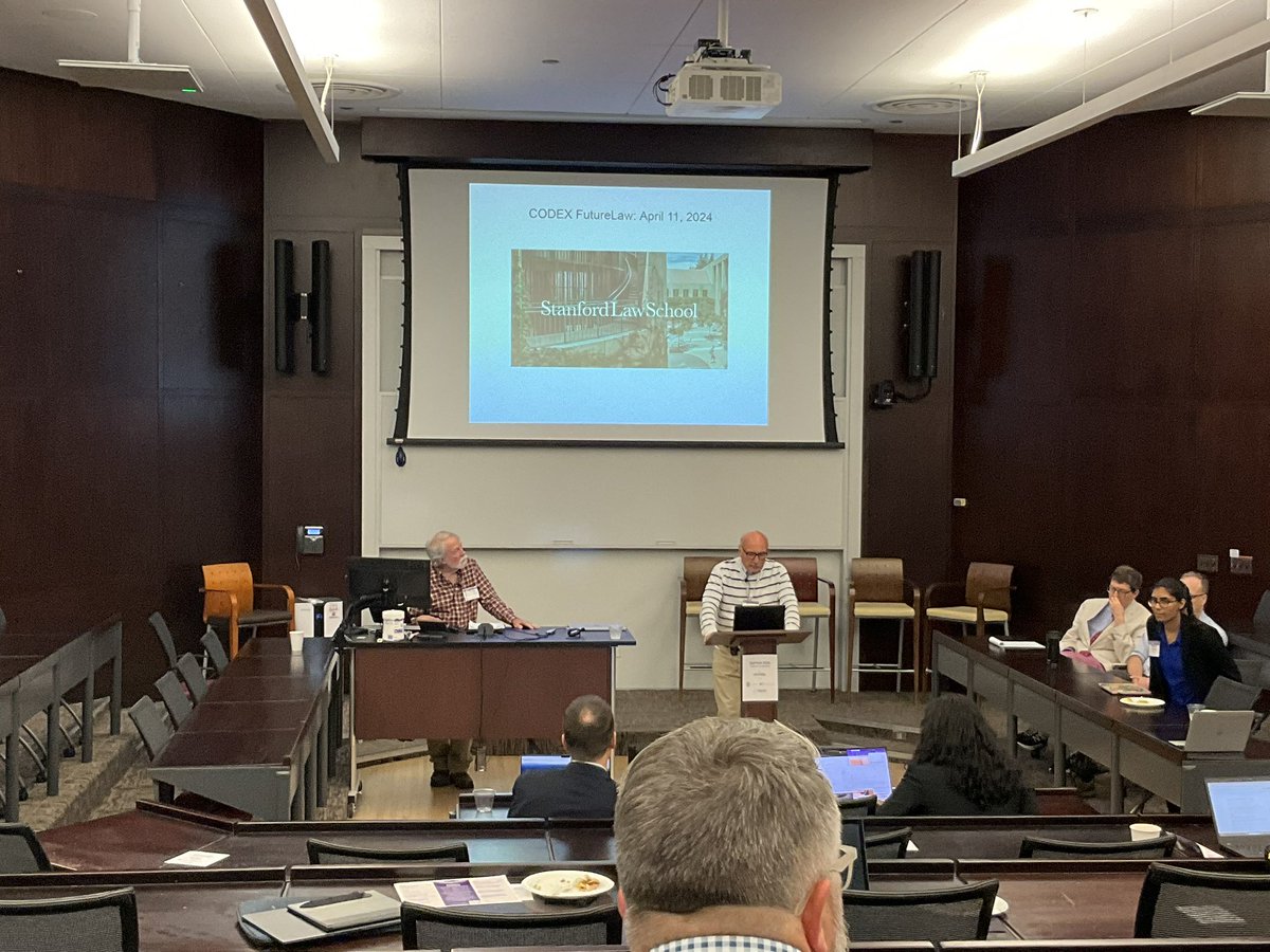 The workshop on LLMs is starting, with members from <a href="/CodeXStanford/">CodeX Stanford</a>