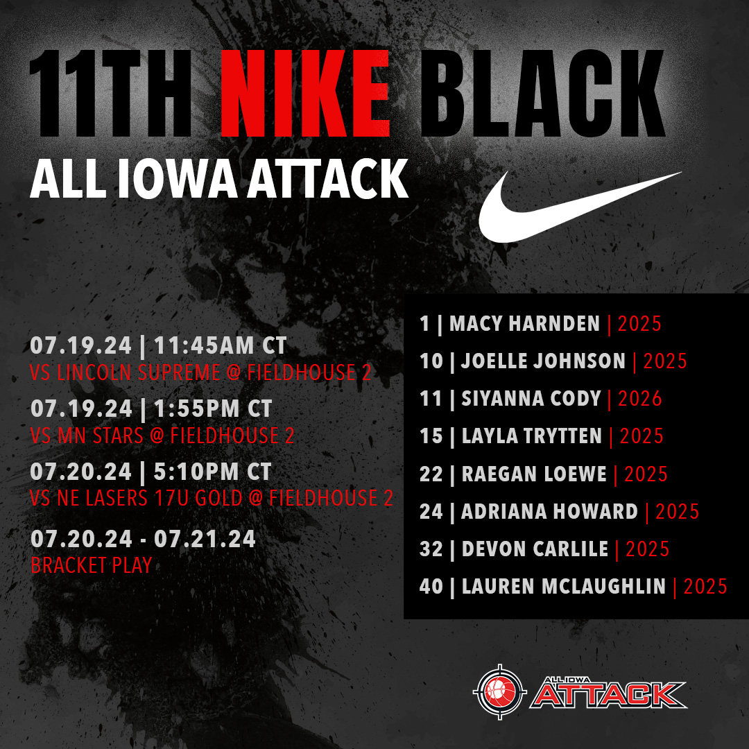 AllIowaAttack's tweet photo. 𝓙𝓤𝓛𝓨 𝓛𝓘𝓥𝓔 𝓢𝓒𝓗𝓔𝓓𝓤𝓛𝓔 ✌️
Starts Friday ...

Summer Finale
🗓️ July 19 - 21
📍 Ames, IA

#AttackFamily #JulyLive https://t.co/oHBaIGr47L