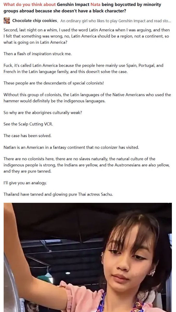 FiroOGAS's tweet photo. @FelipeKDaniel @AijemT @NatlanDailyy Natlan is an assumption that the Americas were not colonized. You may not be able to imagine the Americas without blacks, English, Portuguese, French and Spanish, but MHY can. https://t.co/7rTZW1ROeg