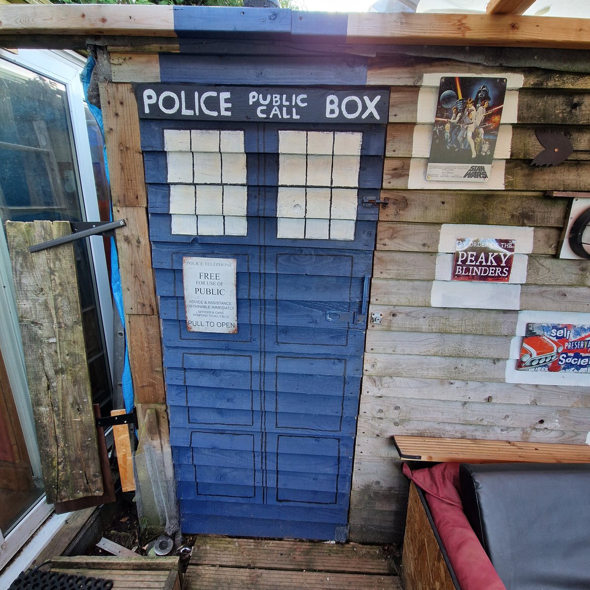 I've been painting my shed door. Ironically, it's so full of crap, there's less space inside than you'd imagine.