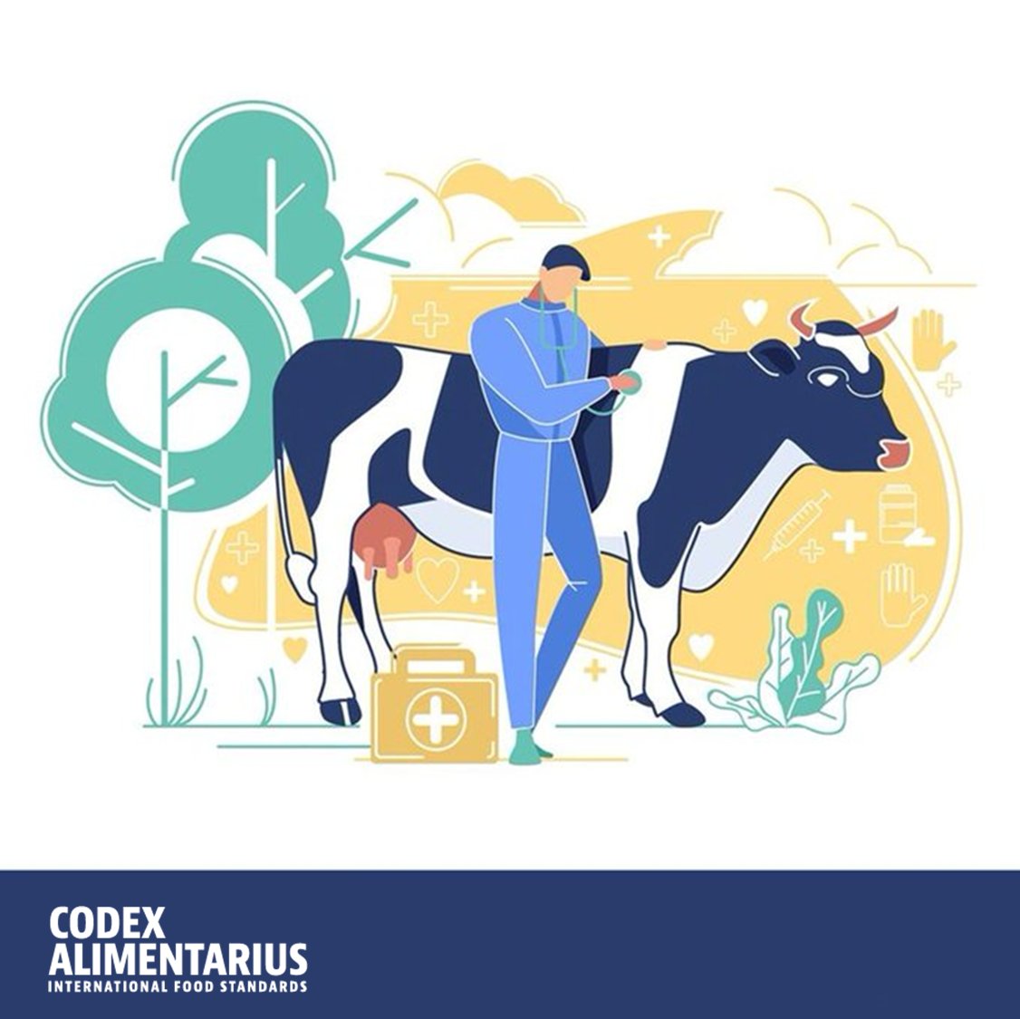 FAOWHOCodex's tweet photo. 📝 | Veterinarians are essential to assess risks and ensure #SafeFood throughout the food chain.

👉 Today, they represent a key component of the #Codex world.

➕ℹ️➡️ https://t.co/DwIwk8dm4f https://t.co/iRqnM2kUMB
