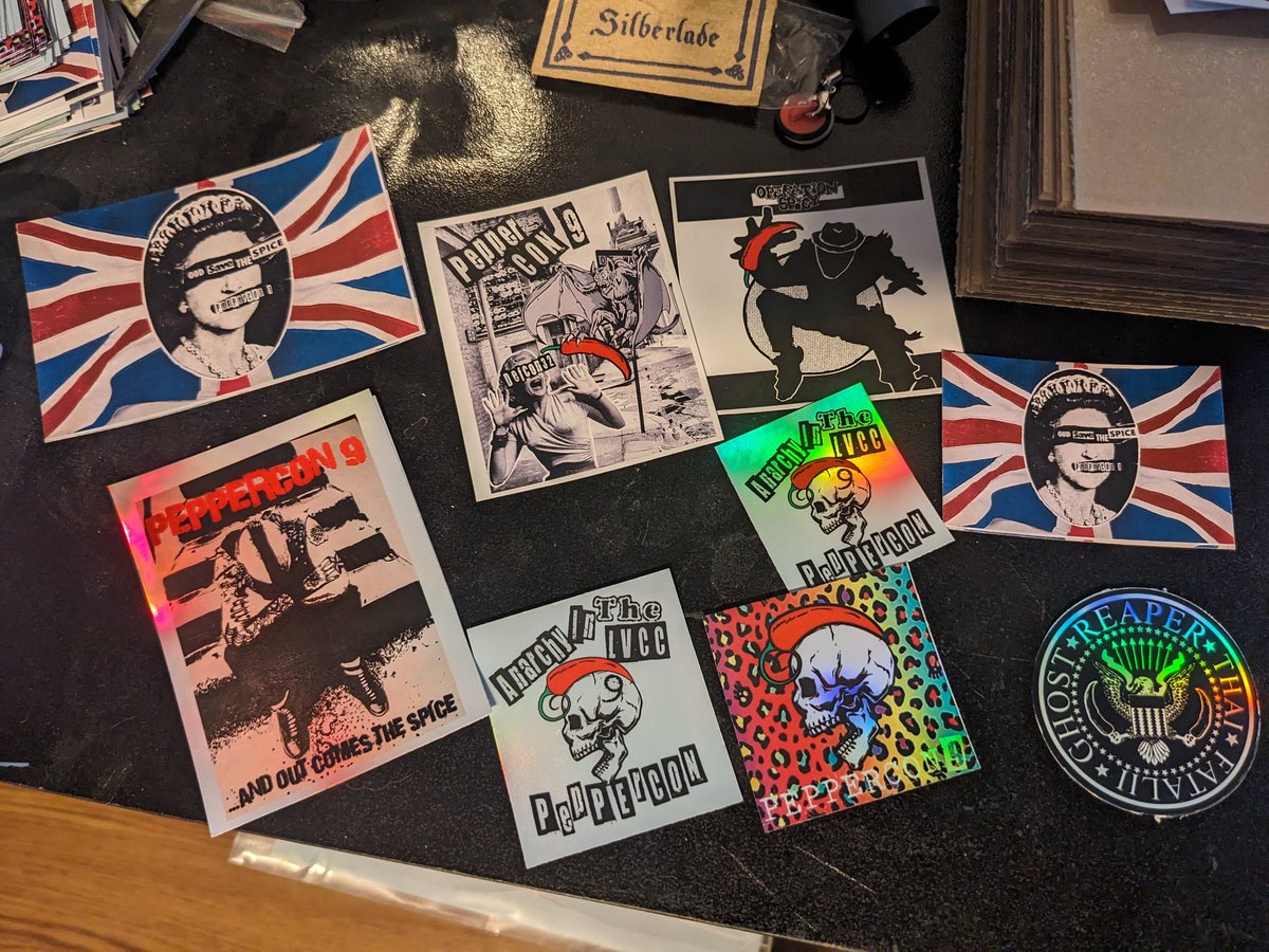 dc_peppercon's tweet image. Who said stickers? Also most of these are available as shirts (or hoodies) plus more designs here: teepublic.com/user/dc407/alb…