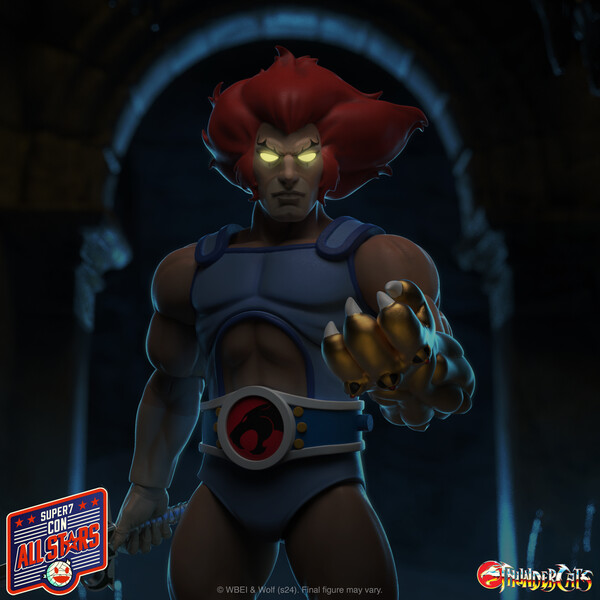 super7store's tweet photo. Lighting up San Diego! Debuting at Comic-Con 2024, this ThunderCats ULTIMATES! Lion-O™ figure features an all-new sculpt with battery-powered light-up LED! Visit Super7 Booth 2543 to order directly from the Super7 warehouse with FREE domestic shipping thru Sun 7/28!  #Super7 https://t.co/7rcknTGAnz