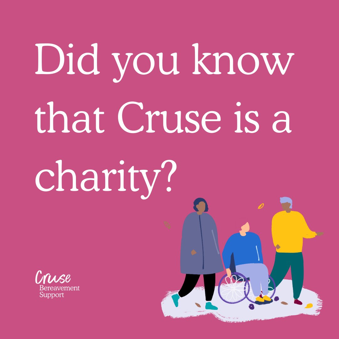 We have been helping people who are struggling with grief for over 60 years. We rely on donations from the public to provide bereavement support, completely free of charge. If you would like to support our special charity please visit cruse.org.uk/stn-donate/, thank you 💜