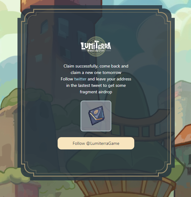 LiquidatedNo's tweet photo. @LumiterraGame Lets go! 0x9f909d88a2a3906a3fb407655dd0aa0935a62c10 https://t.co/qUXCSGD1SM