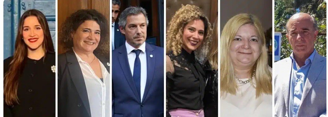 HIJOSBahiaBca's tweet photo. Estos son los legisladores d LLA amigos de los #Genocidas q visitan en la carcel: María F Araujo, Beltrán Benedit, Alida Ferreira, Guillermo Montenegro y Lourdes Arrieta
Todo nuestro repudio y llamamos a q toda la sociedad exprese su repudio ante este inedito acto antidemocratico https://t.co/yR1H8UH3rJ