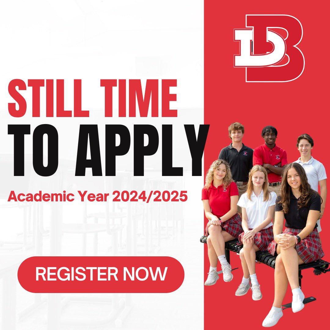 Still time to apply for this coming school year! Come see why DB is the place to be. ❤️🖤

Visit our website for more information! 👇🏻 
bishopdubourg.org/admissions