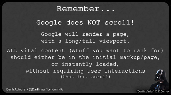 darth_na's tweet photo. .
Haven't done one of these for a while!
#SEO #Remember #GoogleDoesNotScroll https://t.co/MpFqcbIzYt