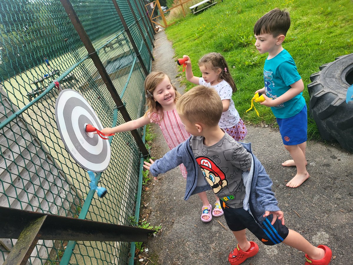 Pool party &amp; darts to end our summer term topic of Under the Sea 🌊 🌞 
<a href="/SychdynSchool/">Ysgol Sychdyn</a>