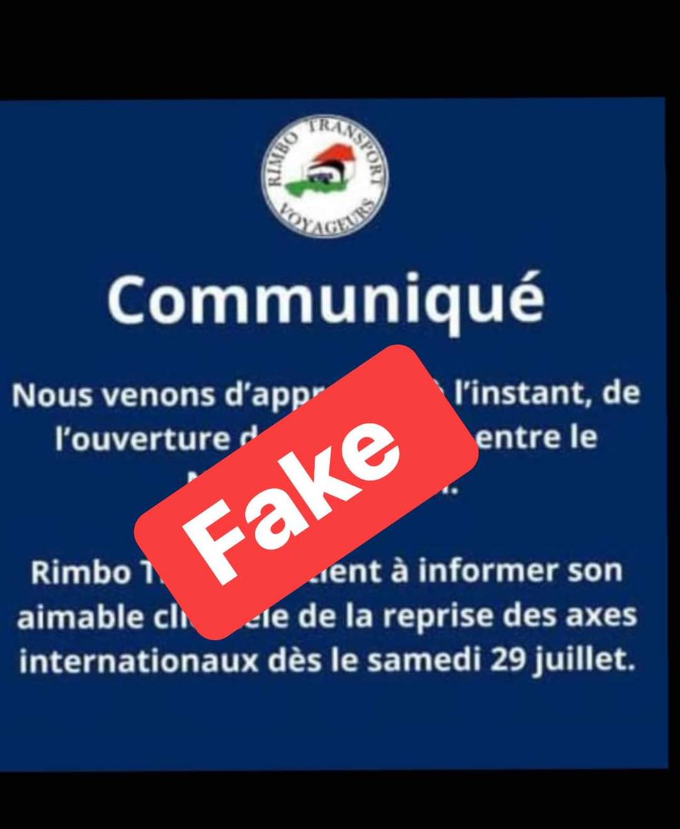 MahamadouBrah67's tweet photo. #Niger #Rimbo
Suite au communiqué actuellement en circulation sur les réseaux sociaux, Rimbo apporte plus de Clarification , car ce dernier date du 29 juillet 2023.
Voir le communiqué officiel👇 https://t.co/zYxzPQwPmd