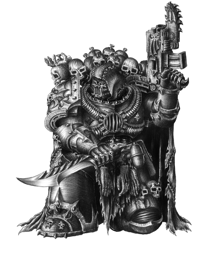 #commission
Shrevik Sorervo - “Flayer Of Meat”
Fifth Claw, Sixteenth Company of Night Lords

#WarhammerCommunity #warhammer40000 #WarhammerArt #warhammer40k