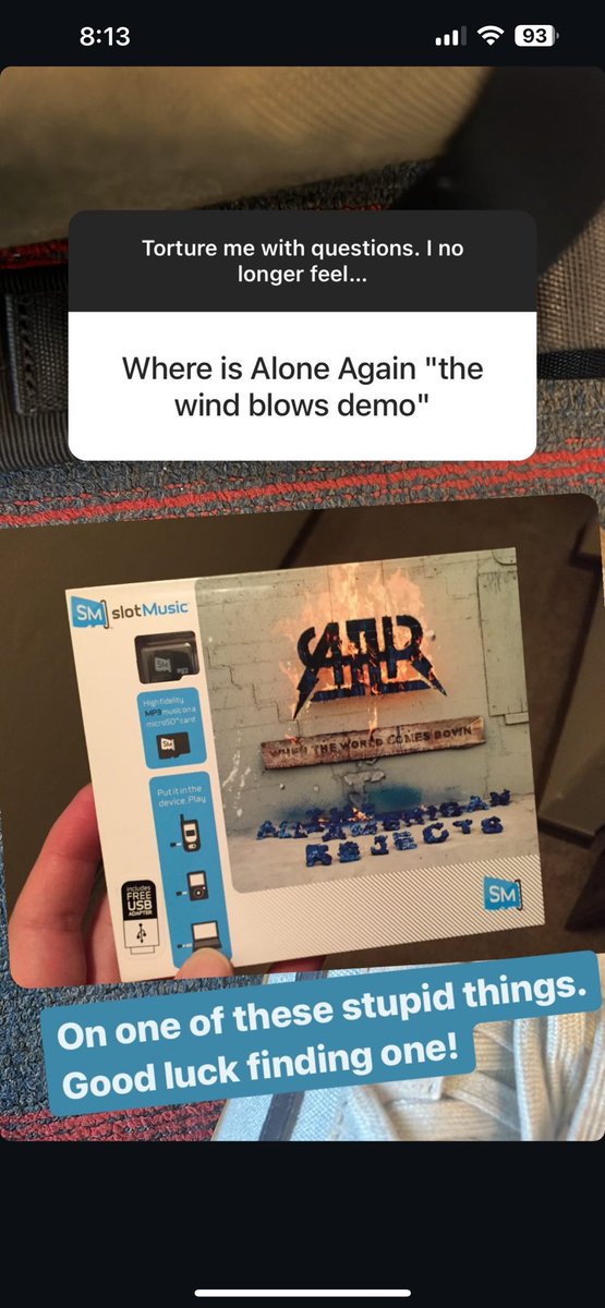 We need to find a copy of one of these SlotMusic micro sd so we can listen to Alone Again