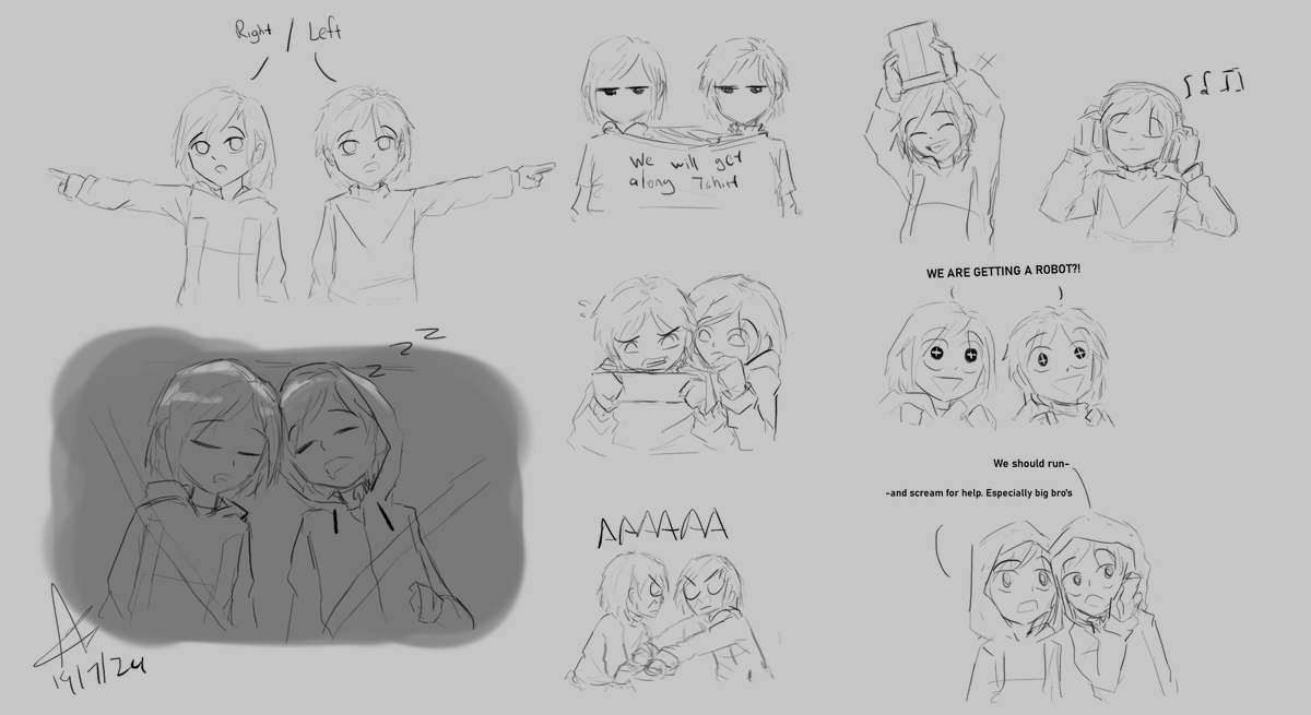 Frost84231's tweet photo. Some doodles of Julie and Joseph https://t.co/8DGIBKeadb