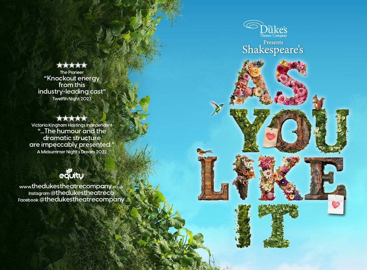 ShoreditchTH's tweet photo. #FriendsofSTH @WiltonMusicHall 🤩
Experience the magic as Wilton's transforms into the enchanting Forest of Arden for The Duke's Theatre Company's production of Shakespeare's beloved comedy, As You Like It! 🎭🌼🌳
🗓️1 & 2 August
Book now: https://t.co/L9upCF3FuX https://t.co/8svelzBTzY