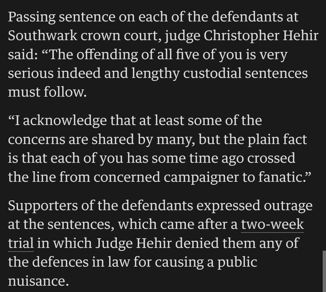 Judge Christopher Hehir did not want to send a police officer who raped a woman to jail as an "act of mercy"

Judge Christopher Hehir sent five climate protesters to jail, and denied any of their defences, saying they "crossed the line from campaigner to fanatic"