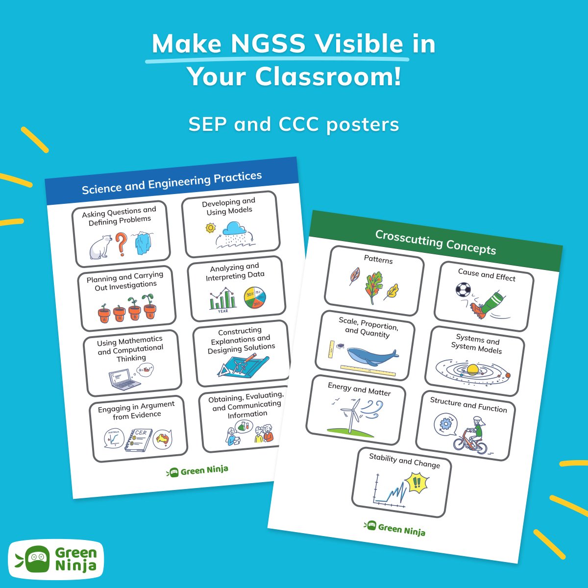 📌 Back-to-school tip from science education expert Matt d’Alessio, “Make NGSS visible in your classroom!”

🖼️ Want these SEP and CCC posters for your classroom? Download here: teacherspayteachers.com/Product/NGSS-S…

#NGSSClassroom #ScienceEducation #BackToSchool