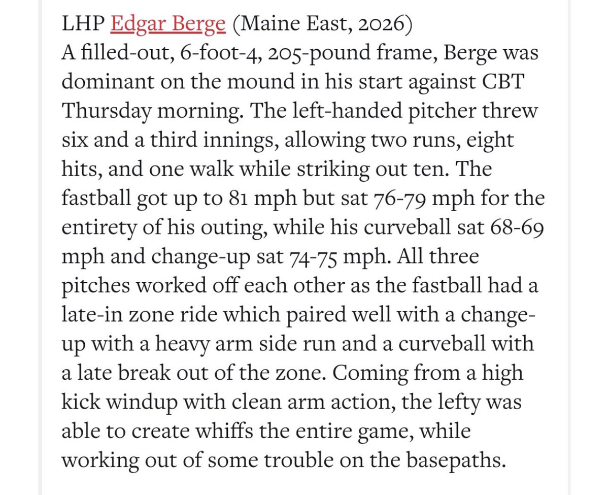 Thanks for the nice review.  Was awesome to pitch on a beautiful field at Milkmen Stadium in Franklin, WI last weekend.
@pbrtscouting <a href="/TeamMSTRD/">Mustard 〽️</a> <a href="/tomhouse/">Tom House 〽️</a> <a href="/ChicagoRake/">Chicago Rake</a> @MaineEastBB