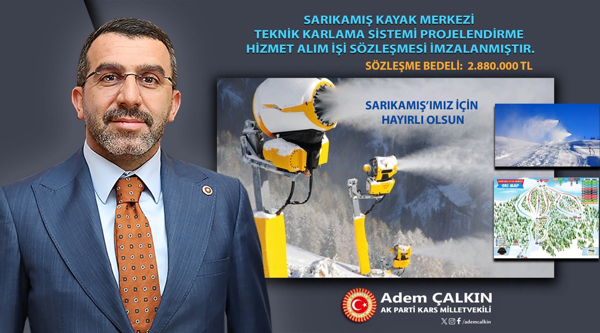 Sarıkamış'ımız, kayak turizmimiz ve sektörümüz için hayırlı olsun.
#KarsİçinCanlaBaşla