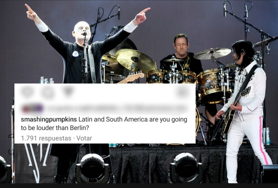 ¿QUIÉN TIENE EL MEJOR PÚBLICO?...

Smashing Pumpkins realizó una publicación en su cuenta de Instagram desafiando a los fans latinos y de Sudamérica para ver si van a demostrar más pasión que el público de Berlín. 

¿Quién tiene el mejor público?

#smashingpumpkins