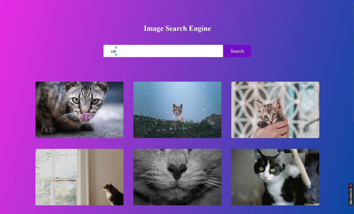 SunyPraaati1's tweet image. 🚀 Project #21 of #30days30js: Image Search Engine 🌐

Excited  to share my latest creation! 🎉 I built an image search engine using  HTML, CSS, JavaScript, APIs, and the DOM. This project taught me a lot  about integrating APIs and handling asynchronous data.  #js  #webdeveloper