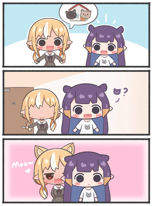 "I got two kittens recently, you want to come see them?🐱"

#しらぬえ #inART 