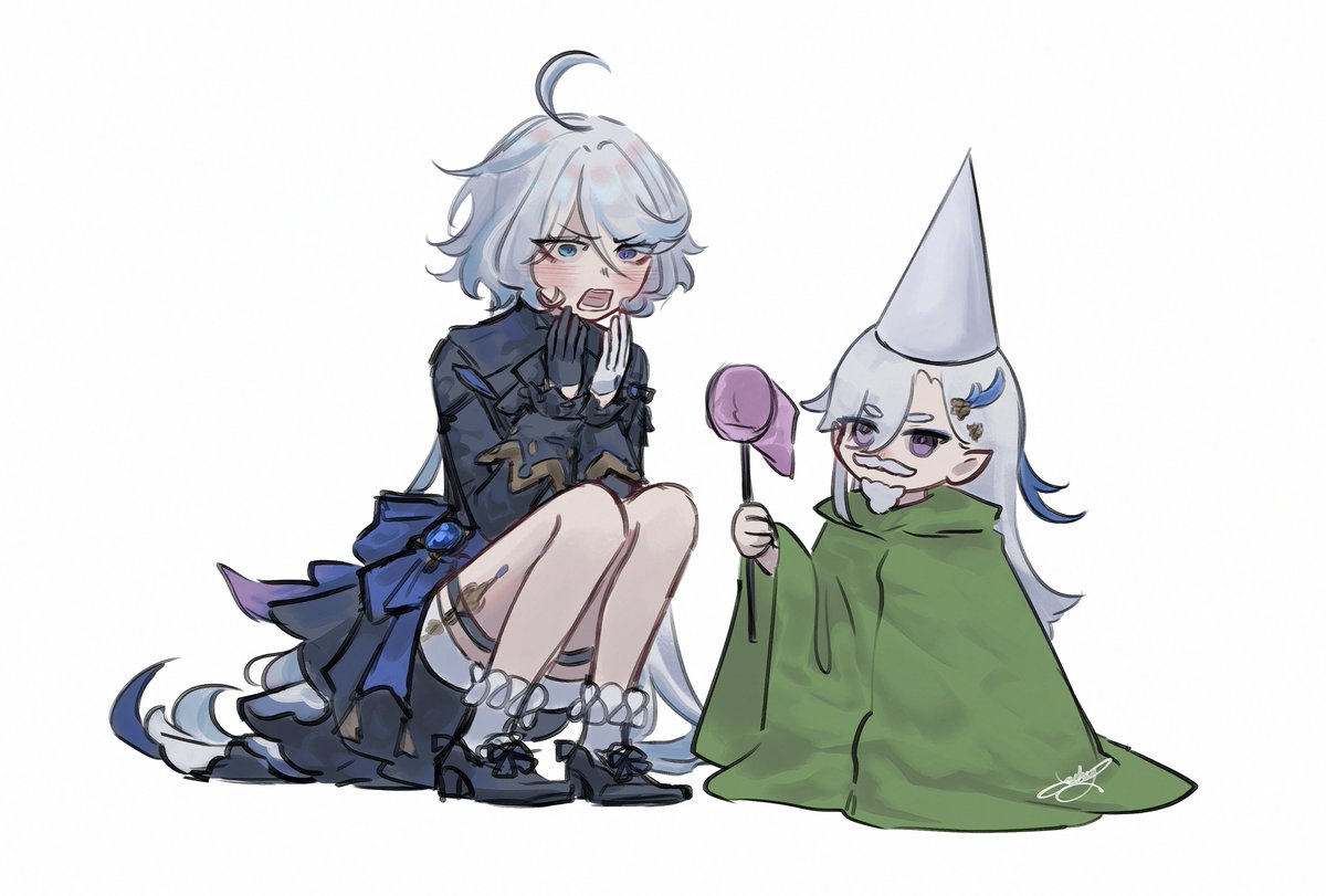 I couldn't resist to draw a lil gnome wizard Nuvi 👉👈
#NeuviFuri #ヌヴィフリ #Focallette