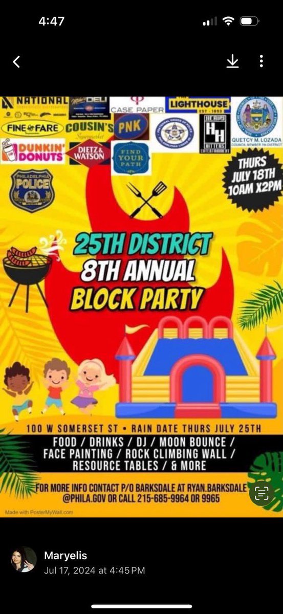 PPDCanineUnit's tweet image. 8th annual @PhillyPolice @PPD25dist block party