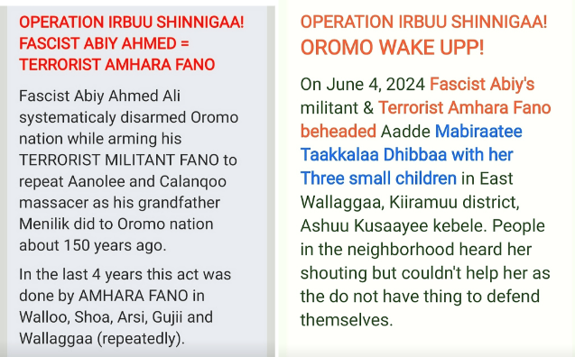 OromoKoosh's tweet photo. On 6/4/2024, in East Wallaggaa's Kiiramuu district, Abiy's forces and Amhara Fano brutally beheaded Mabiraatee Taakkalaa and her three children. https://t.co/nCJRUqQ0cY @SecBlinken @SenateForeign @MikeHammerUSA @NorwayMFA @AP @Reuters @hrw #OLAFightsForMe