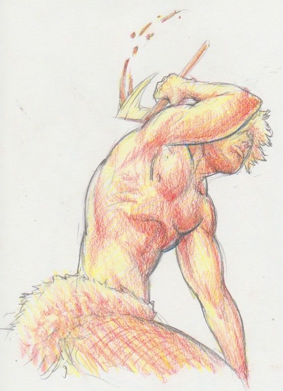echoingbulb's tweet photo. #illustration #drawing #conceptart #art #sketch #ArtistOnTwitter #characterdesign #artwork #warrior #noaiused #noaiart #fineart https://t.co/cK7lXvXVR4