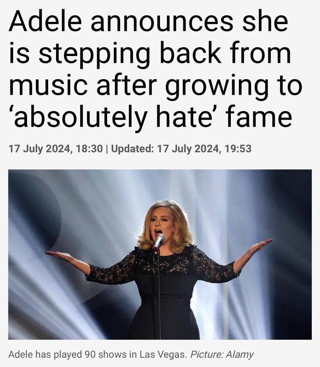 Why do we need a news article every time she takes PTO? #adele